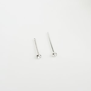 May include: Two silver nose rings with clear rhinestones.