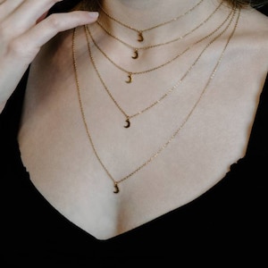 Moon Necklace, Crescent Moon Necklace, Silver Moon Necklace, Silver Crescent Moon, Gold Crescent Moon Necklace, Moon Necklace, Crescent Moon