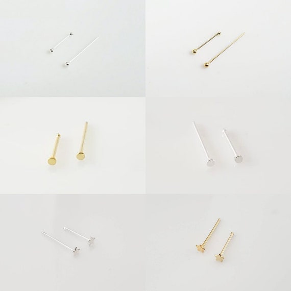 NOSE STUD SALE, Tiny Nose Stud, Silver Nose Stud, Gold Nose Stud, Sterling Silver Nose Stud, Dainty Nose Stud, Nose Pin, Tiny Nose Pin