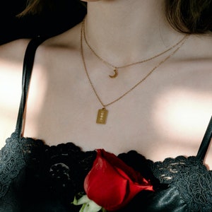 Moon Necklace, Crescent Moon Necklace, Gold Moon Necklace, Gold Crescent Moon, Mother&#39;s Day