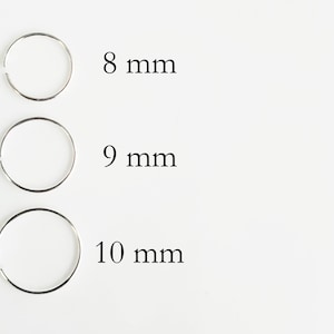 925 Sterling Silver Nose Ring, 24 Gauge Nose Hoop, Thin Nose Piercings Hoops, Nose Piercing Rings, Silver nose ring, Gold, Rose Gold Black