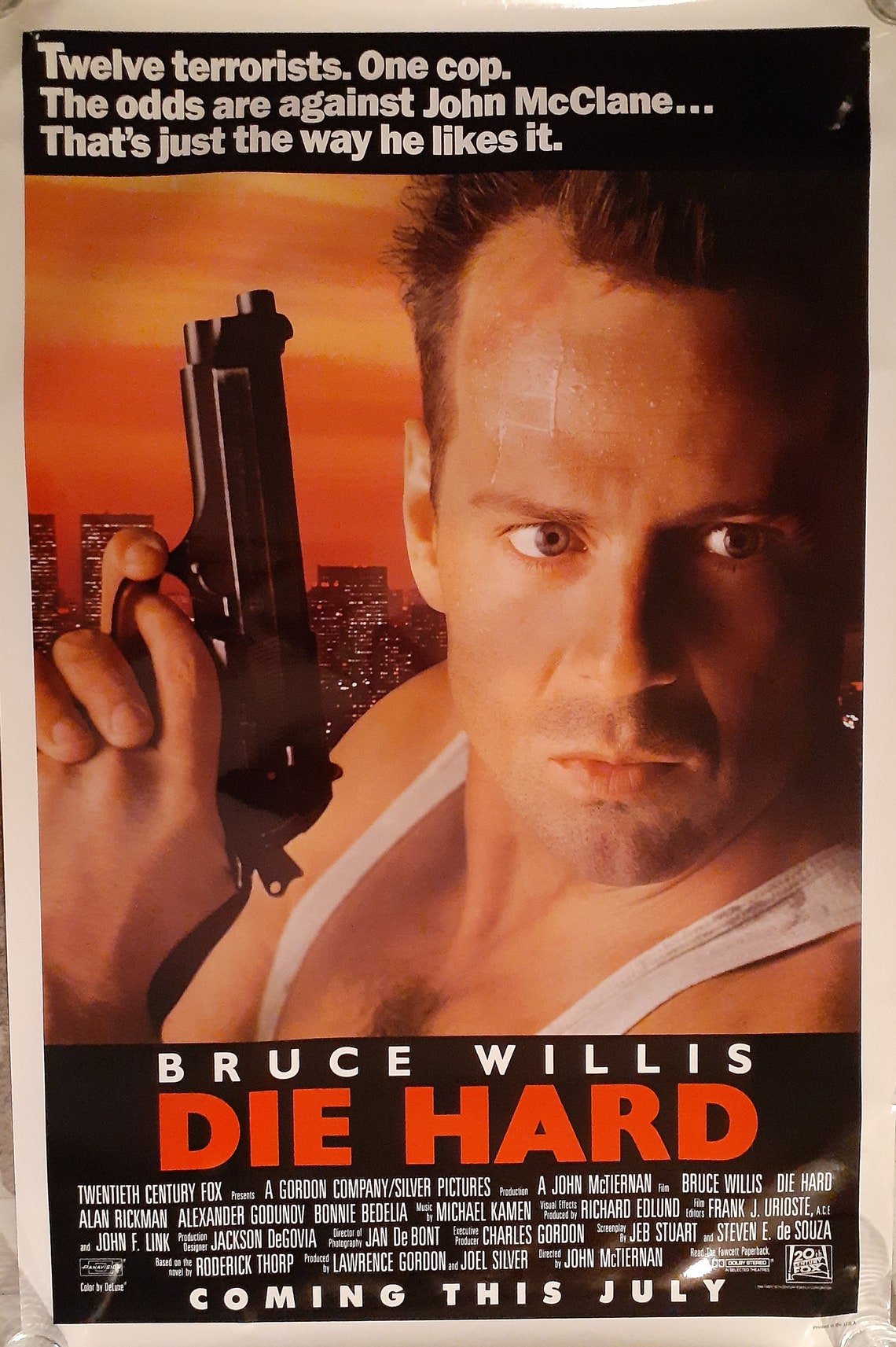 DIE HARD ORIGINAL Movie Poster 1988 Rolled Directly From Etsy