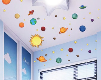 Solar System Wall Decals Vinyl Stickers Removable Repositionable By Babygraphics