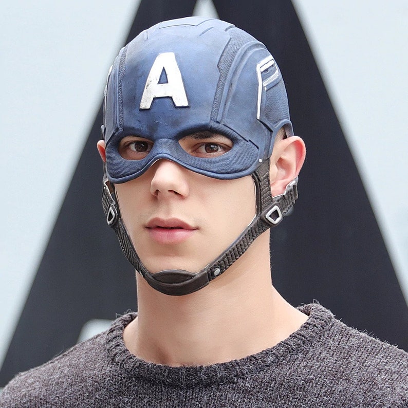 Movie Captain America 3 Civil War Captain America Mask Cosplay Steven Rogers Superhero Latex Helmet Halloween For Men Party Prop