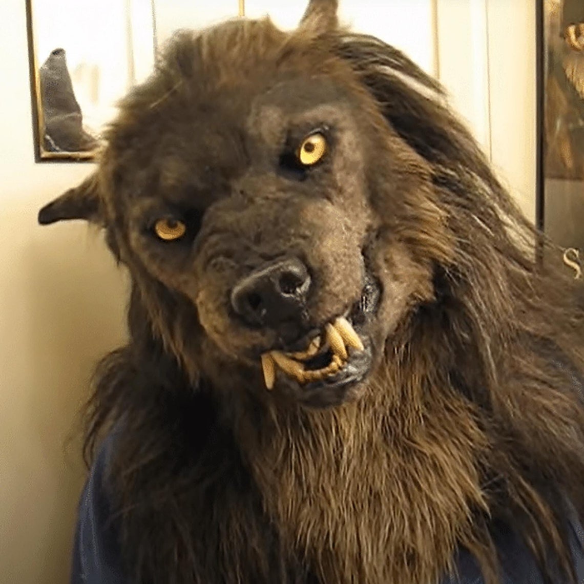 Werewolf Costume Party Mask Halloween Simulation Animal Rotate Etsy