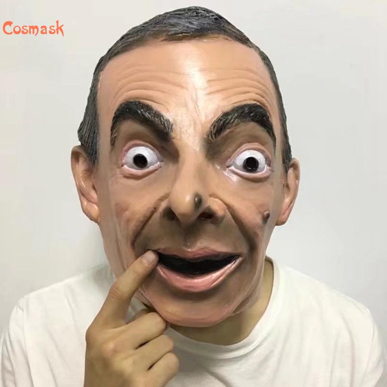 Cosmask Halloween Realistic Mr Bean Latex Mask Full Head Human | Etsy