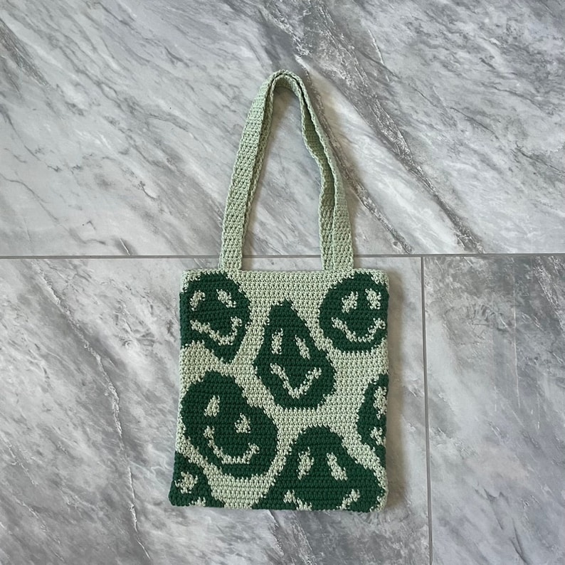 SMILEY BAG PATTERN pdf only crochet pattern image 1