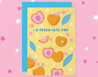 Peachy Appreciation Greeting Card | Thank You Card, Appreciation Card, Fruit Pun Greeting Card | Australian Made Greeting Cards