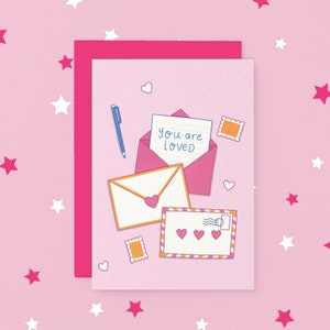 You are Loved Greeting Card | Love Letter Illustrated Greeting Card, Appreciation Card, Encouragement Card | Australian Made Greeting Cards