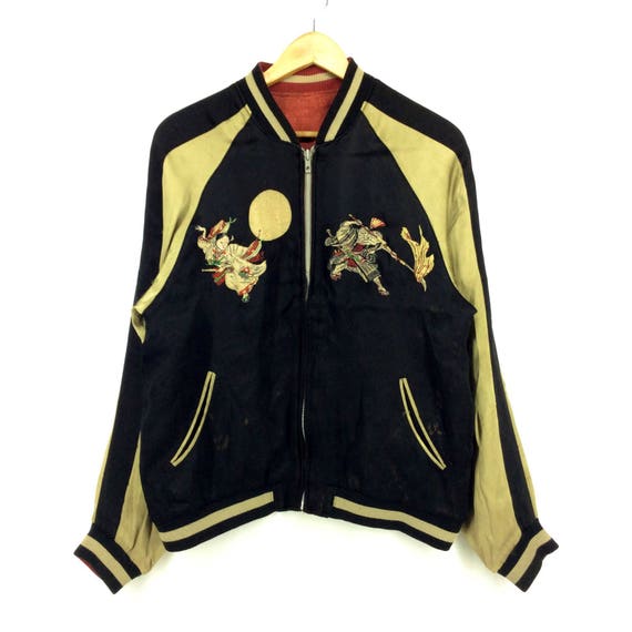 RARE!! Vintage Sukajan Jacket Sukajan Two Ways Riv