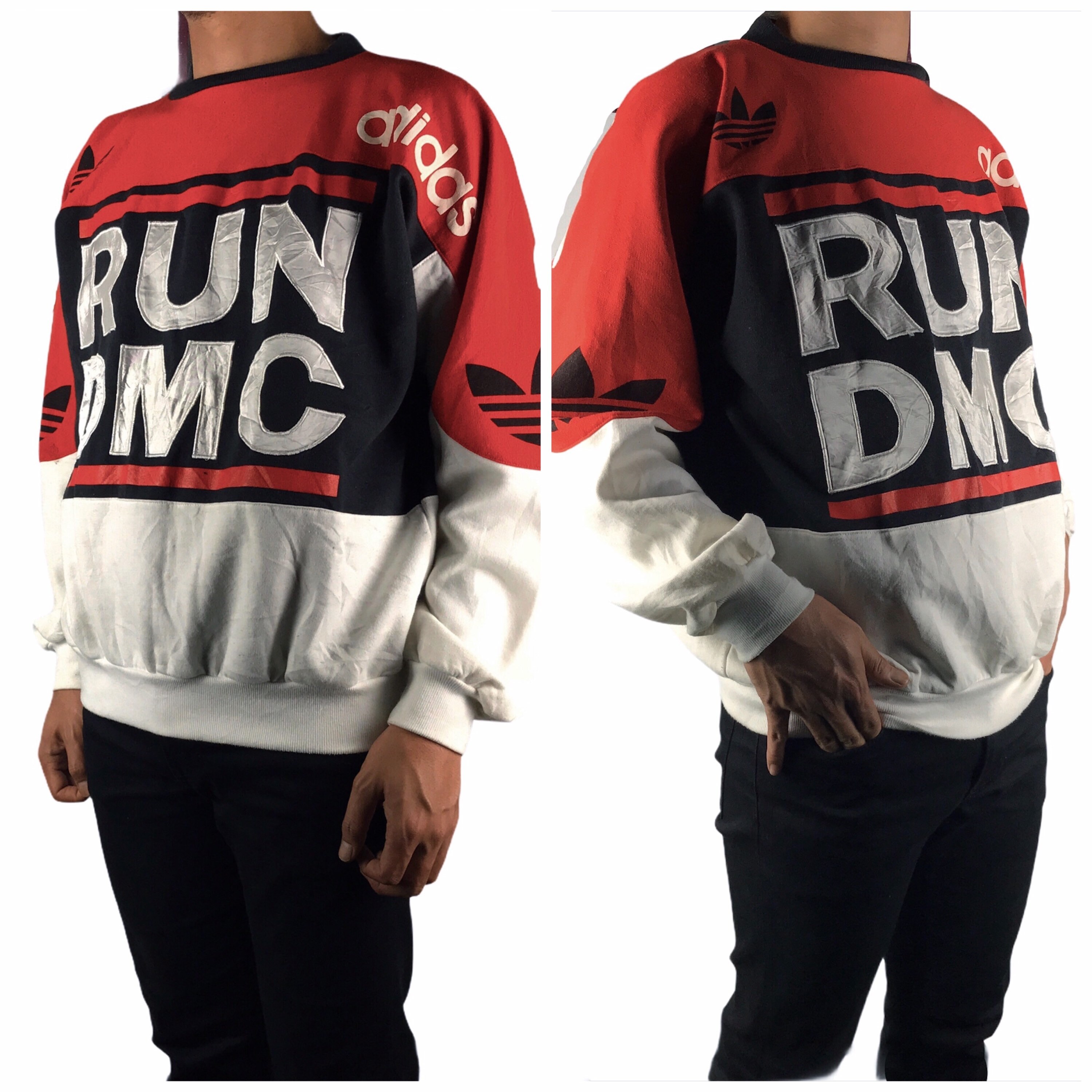 Super RARE Vintage 80s Adidas Run Dmc Sweatshirt Jumper Etsy
