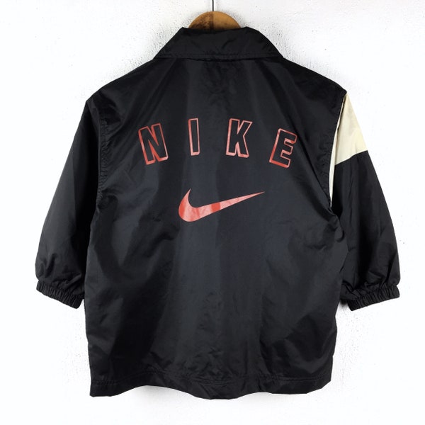 Vintage 90s Nike Jacket Nike Windbreaker Jacket Nike, Black and White Color (Retro) Very Cool for Your Kids