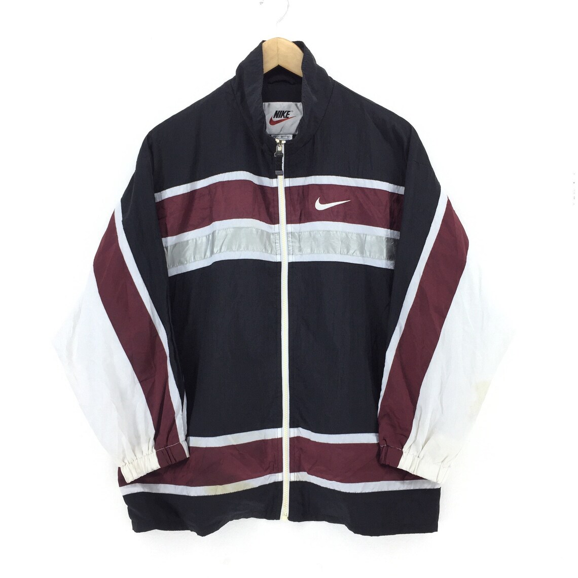 Vintage 90er Nike Jacke Nike Windbreaker Jacke Nike Schwarz Etsy.de