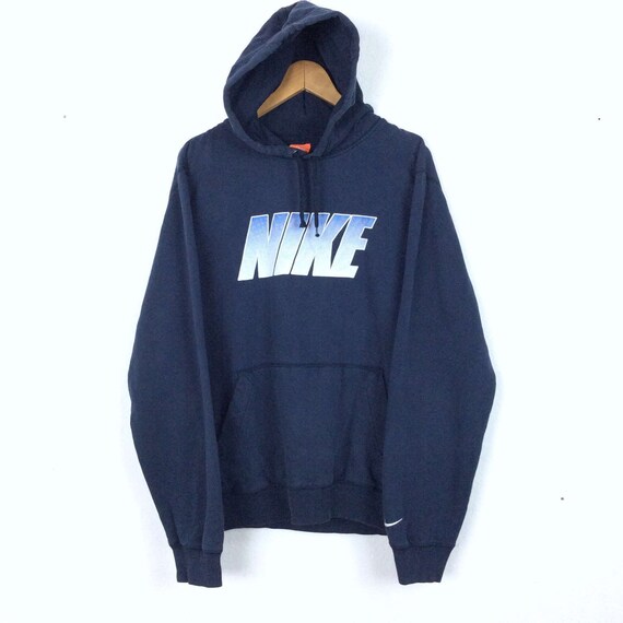Vintage Nike sweat a capuche avec gros logo pullover hip hop butin Etsy France