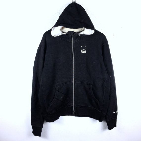Vintage Nike Sweatshirt Nike Hoodie Full Zipper Black Colour Rap Tees Retro Event Etsy