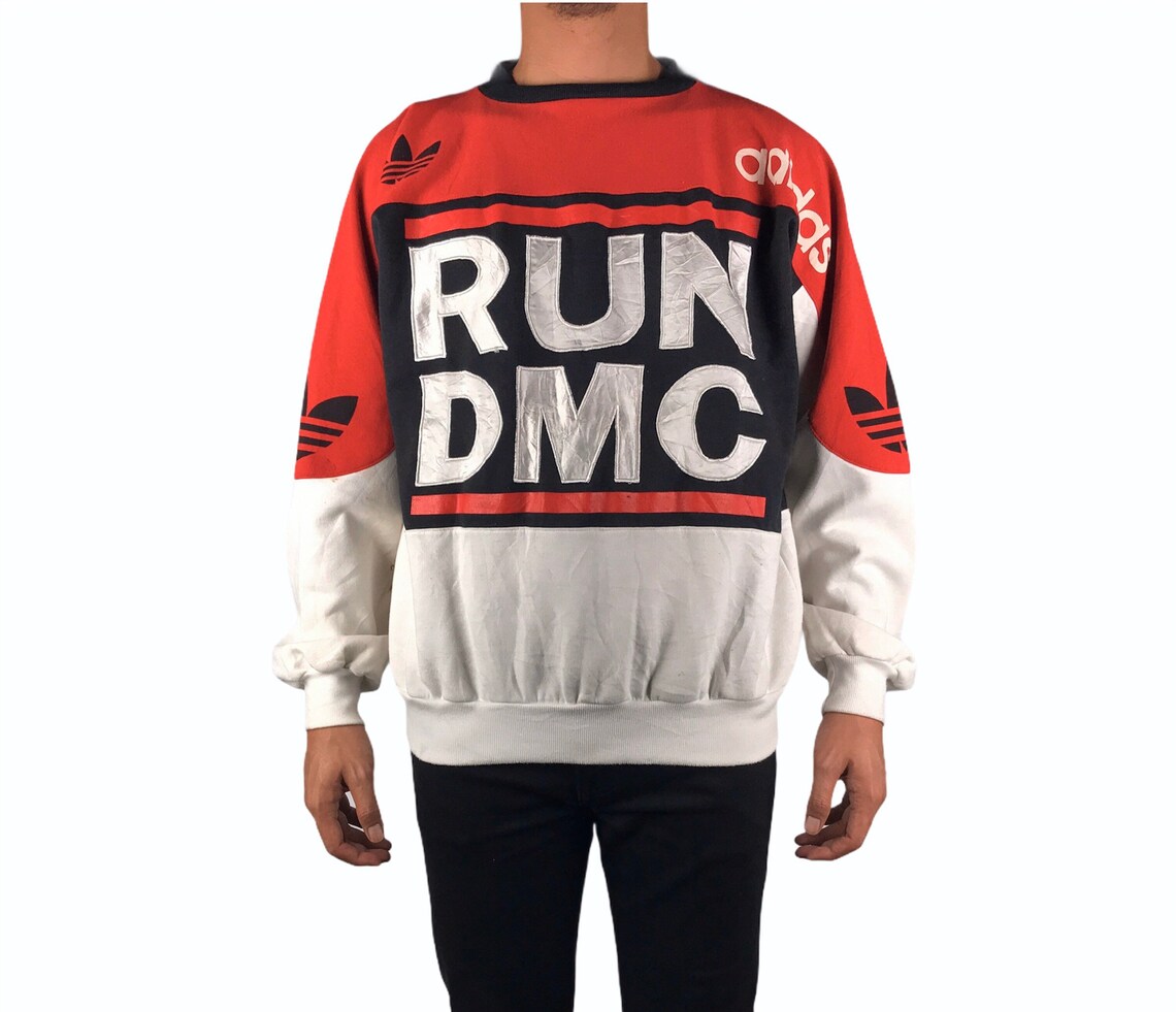 Super RARE Vintage 90s Adidas Run Dmc Sweatshirt Jumper Etsy Ireland