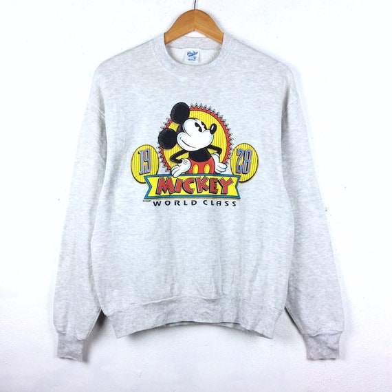 Vintage Mickey Mouse Sweatshirt Jacket Shirt Crewn