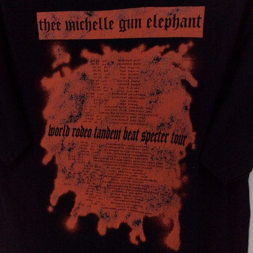 Vintage Japanese Band TMGE Thee Michelle Gun Elephant Tee Shirt