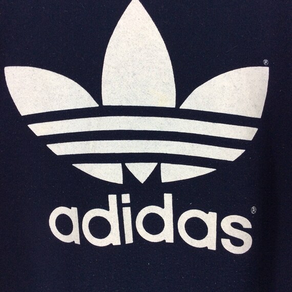 Felpa Adidas vintage grande logo Adidas Trefoil Spellout Oversize Jumper Pullover Rap Tees