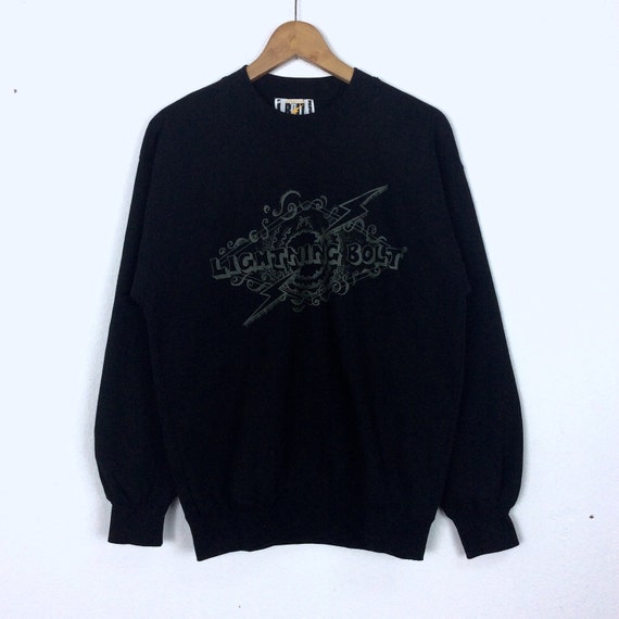 Vintage Lightning Bolt Sweatshirt Sweater Pullover L Size | Etsy
