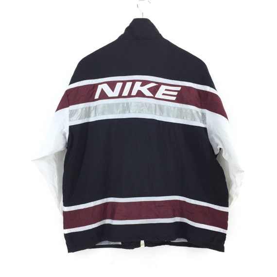 nike windbreaker red black and white