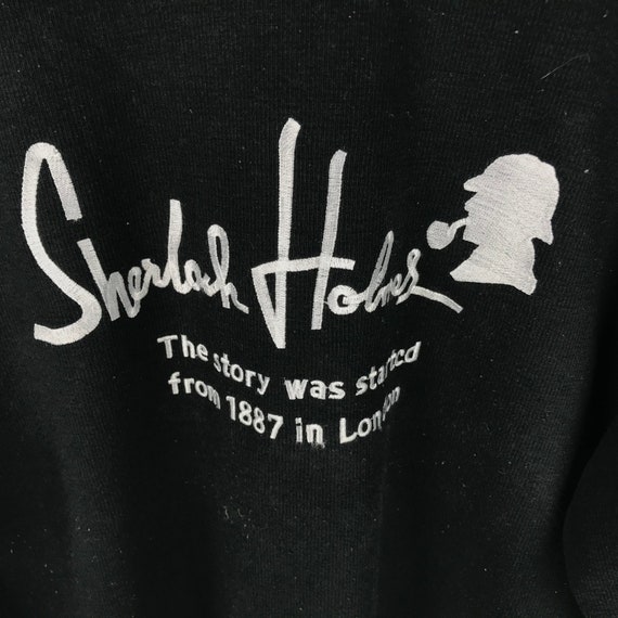 Vintage 90s Sherlock Holmes Sweatshirt / Detectiv… - image 2
