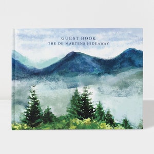 BnB-gastenboek | B&B Gastenkamers Mountain Lodge | 50 vellen papier | Beschikbare kleurkeuzes | Ontwerp: BNB004
