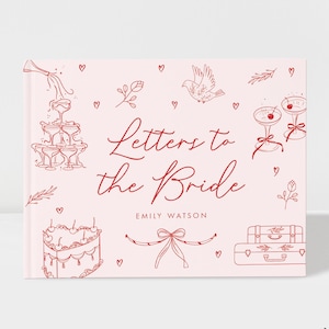 Cartas para a Noiva - Álbum de Recortes Personalizado | Livro de Visitas para Presente de Noiva | 50 Folhas de Papel | Cores Disponíveis | Design: BR033