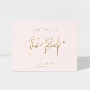 Letters to the Bride Book | Bridal Shower Guest Book | Bachelorette Scrapbook | 50 Sheets of Paper | Color Choices Available | Design: BR017