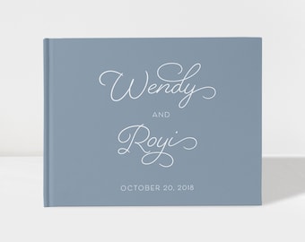 Wedding Guest Book Dusty Blue, Livre D'or Mariage, Wedding Guestbook, Colour Choices Available, SKU: A013