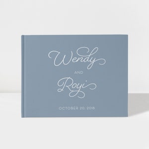 Wedding Guest Book Dusty Blue, Livre D&#39;or Mariage, Wedding Guestbook, Colour Choices Available, SKU: A013