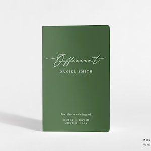 Regalo celebrante personalizzato / Libro celebrante personalizzato / Quaderno celebrante / Verde muschio / 5,25 x 8,25 pollici / SKU: A063