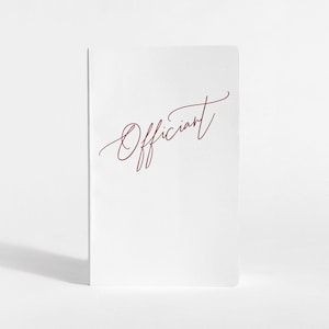 Officiant Book for Wedding| Officiant Proposal Gift | Color Choices Available | 5.25 x 8.25 inches | Design: A019