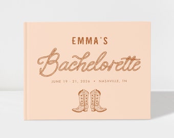 Libro de visitas para despedida de soltera vaquera del oeste / Despedida de soltera campestre vaquera