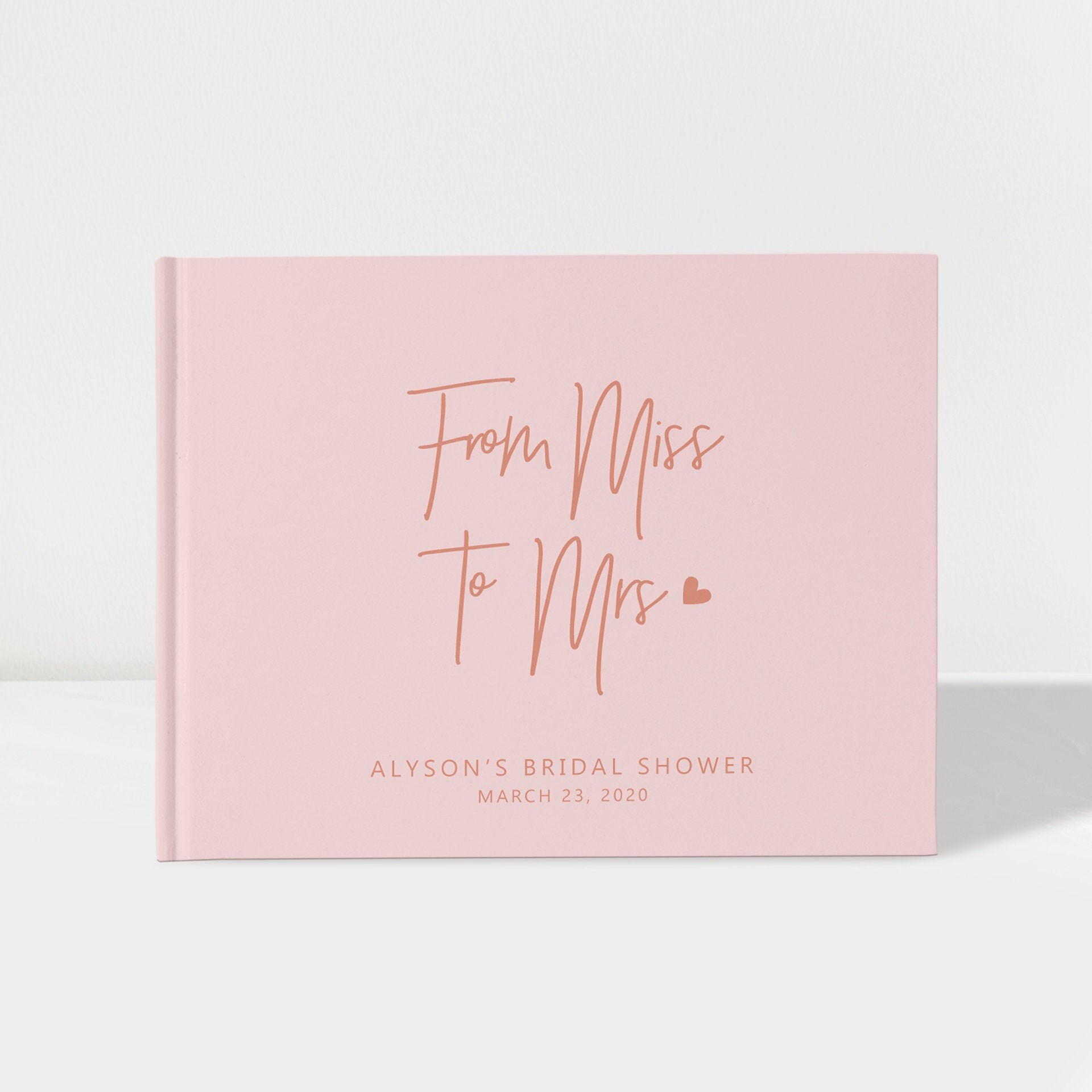 Bridal Shower Guest Book From Miss To Mrs Guest Book Blush Etsy