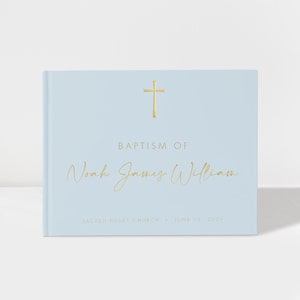 Libro de firmas de bautizo personalizado, libro de firmas de bautizo personalizado, recuerdo de dedicación religiosa