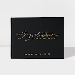 Personalized Retirement Guest Book, Colleague Farewell Party Well Wishes Scrapbook, Long Service Award Album