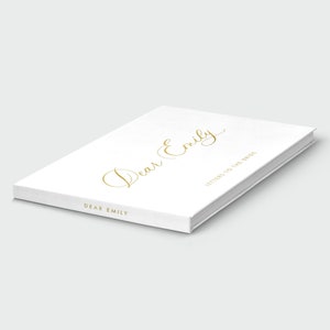 Brieven aan de bruid Boek Beste bruid Bruidsdoucheboek Wit en goud 50 vellen papier Kleurkeuzes beschikbaar Ontwerp: BR003 afbeelding 2
