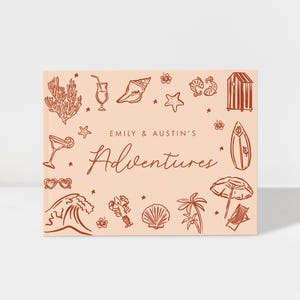 Personalized Beach Adventure Hardcover Book, Coastal Travel Memory, Scrapbook Keepsake Gift