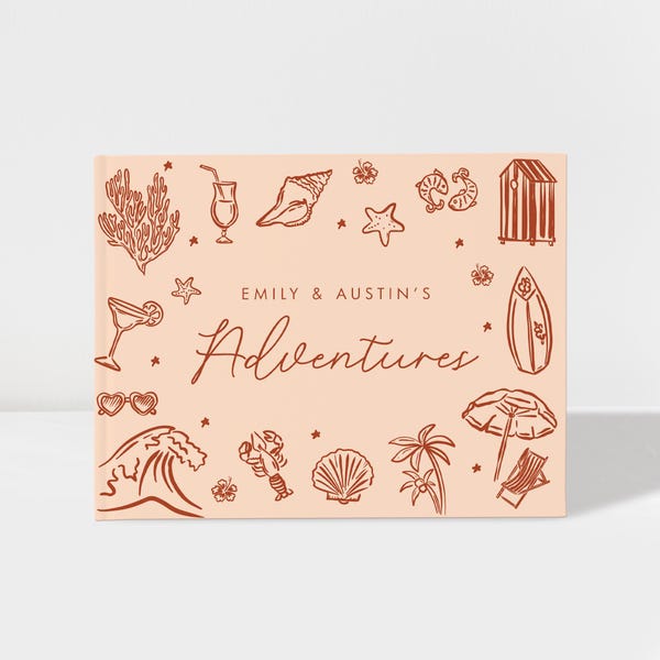 Personalisiertes Strandabenteuer-Hardcover-Buch, Küstenreise-Erinnerungsgeschenk