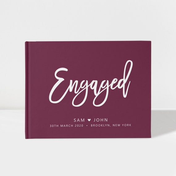 Engagement Party Guest Book Engagement Guestbook Guest Book Etsy New