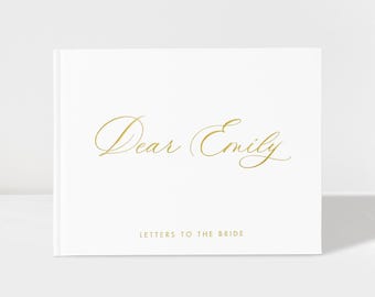Personalized Dear Bride Book, Letters to the Bride Message Album, Custom Marriage Advice Scrapbook