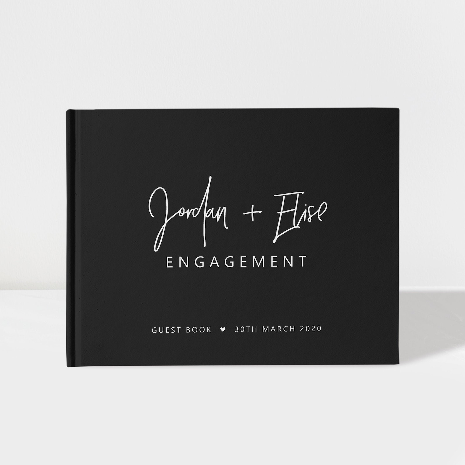 Engagement Party Guest Book Engagement Guest Books Black and Etsy