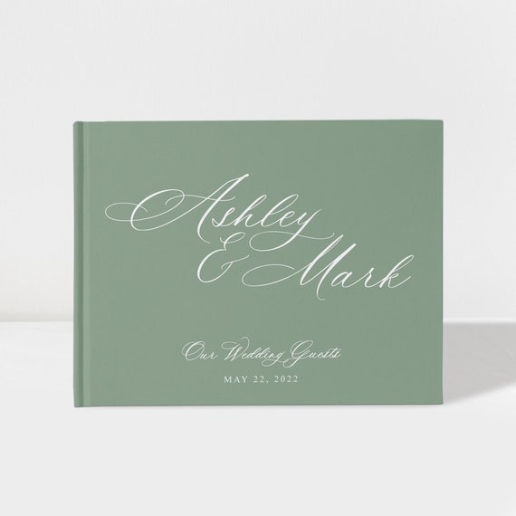 Photo Guest Book Sage Green Wedding Guest Book Polaroid Guest Book