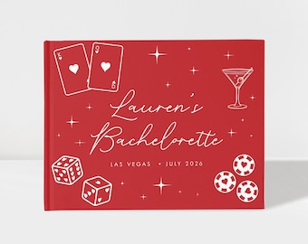Las Vegas Bachelorette Trip Guest Book, Bach Party Weekend, Lucky in Love Bridal Shower