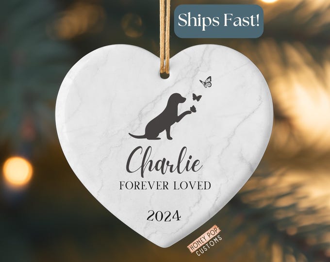 Personalized Dog Memorial Ornament Loss of Dog Gift, Dog Memorial Gift ...