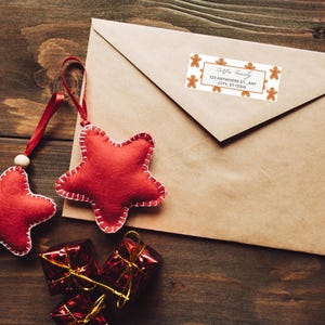 Etichetta postale personalizzata per le festività (adesivo)