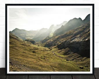 Scandinavian Mountain Poster Wall Art, Mountain Photography Print, Wilderness Home Decor, Office Wall Art, Gift for Her Him,Instant Download