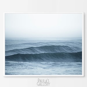 Waves Photography Print, Ocean Wall Art, Surf Printable, Surf Art, Waves Wall Decor, Coastal Print