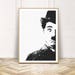 Charlie Chaplin Print Poster Celebrity Wall Art Funny Black | Etsy